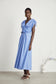 Nadine blue flower midi dress