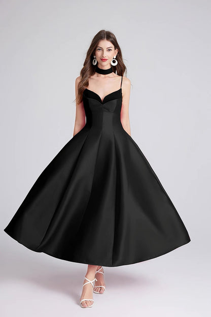 Rosalie Satin Choker Midi Dress