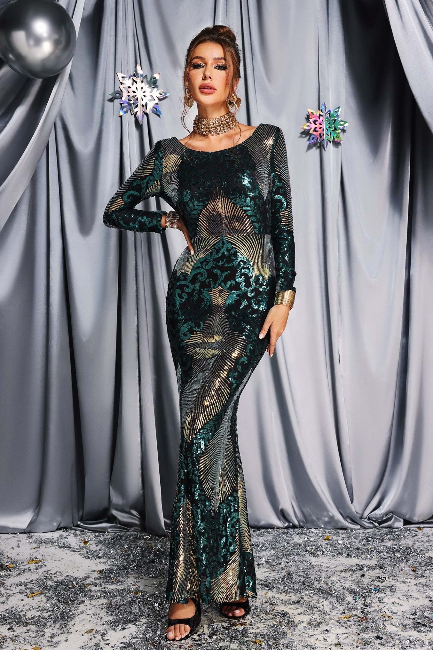 Rene sequin maxi dress (8283580137710)