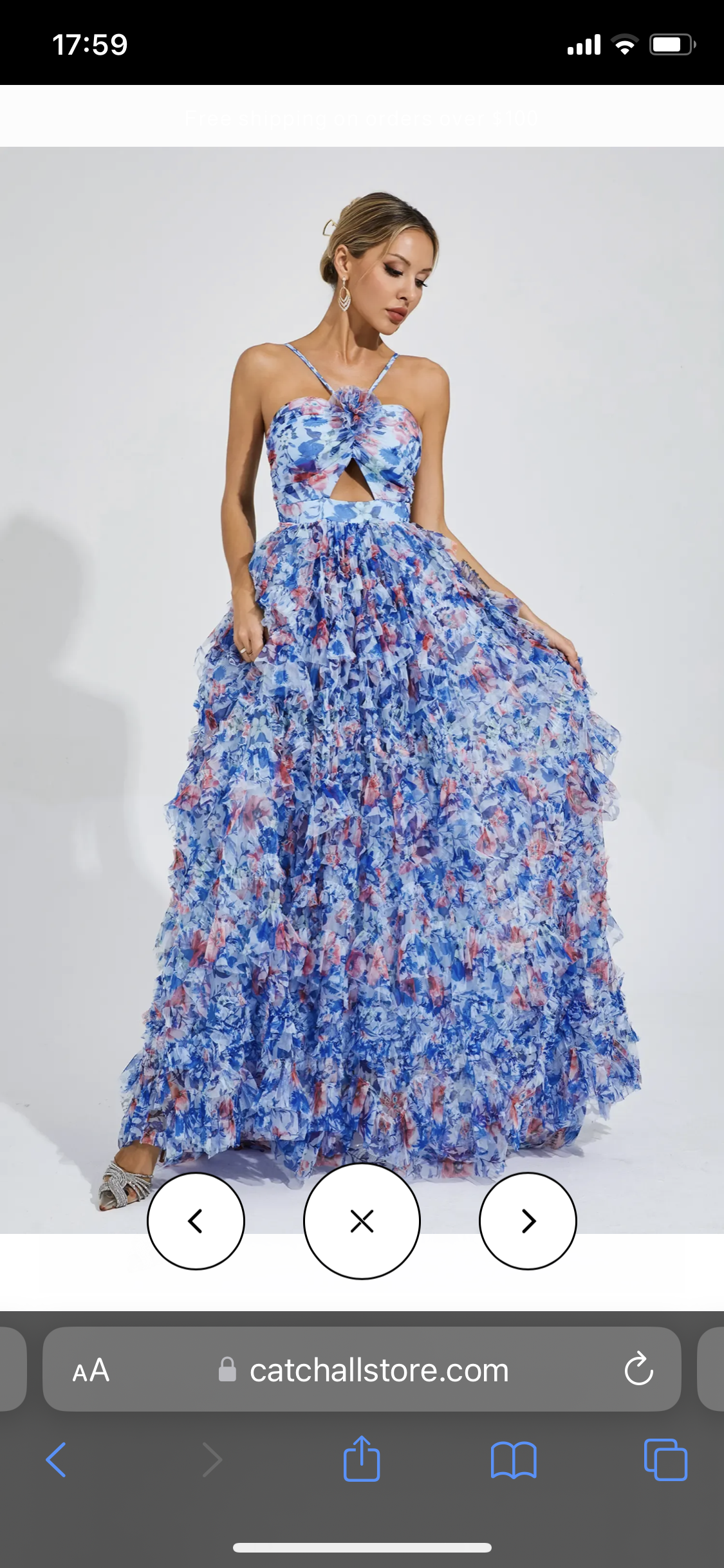 Lulu blue floral maxi dress