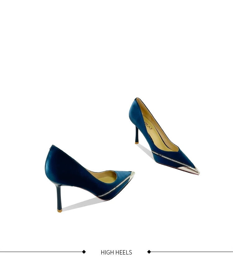 Midnight Zip Detail Pumps