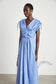 Nadine blue flower midi dress