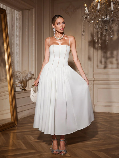 Amélie Corset Flare Midi Dress