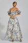 Reem flower off shoulder maxi dress