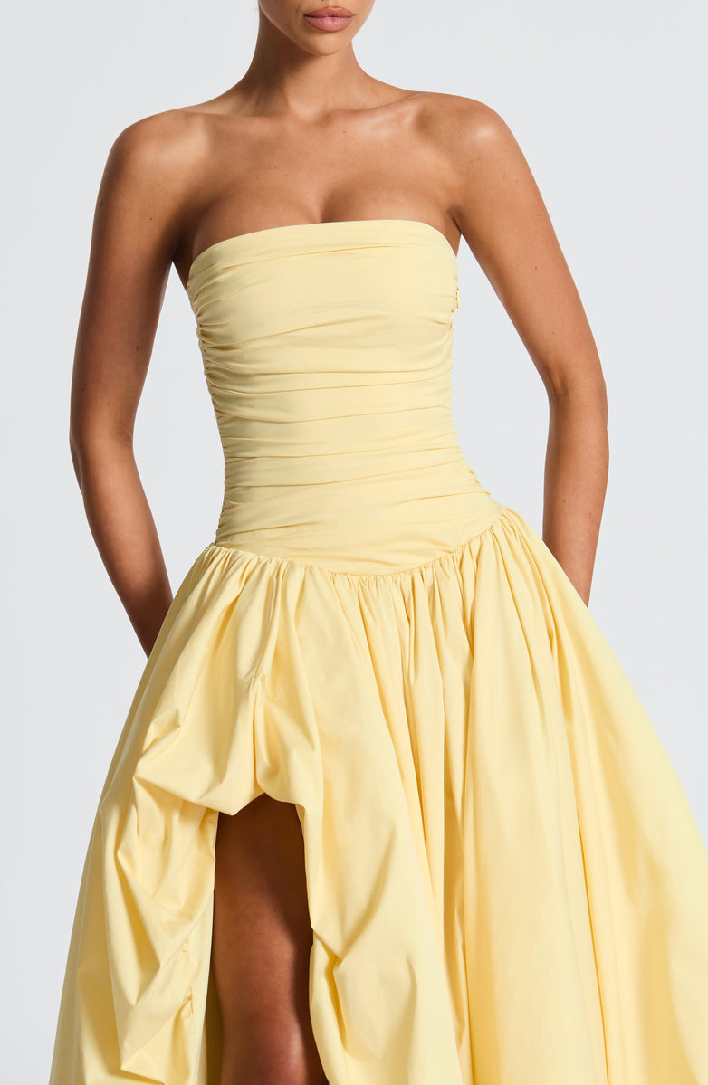 Belle Draped High-Low Gown