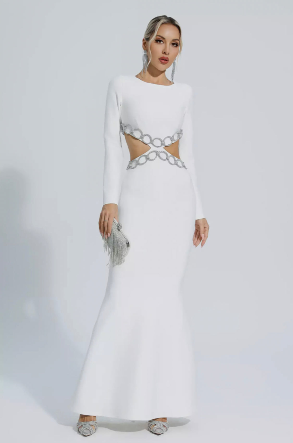 Janelle white cutout maxi dress