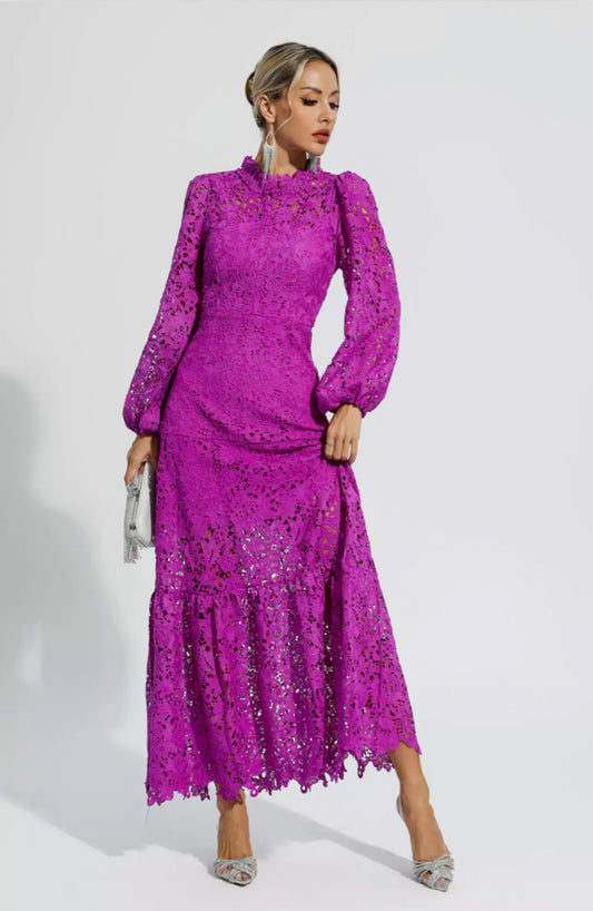 Juliette purple maxi dress