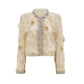 SEMI-SHEER FLOWER BEADED ORGANZA LIGHT LUXURY JACKET