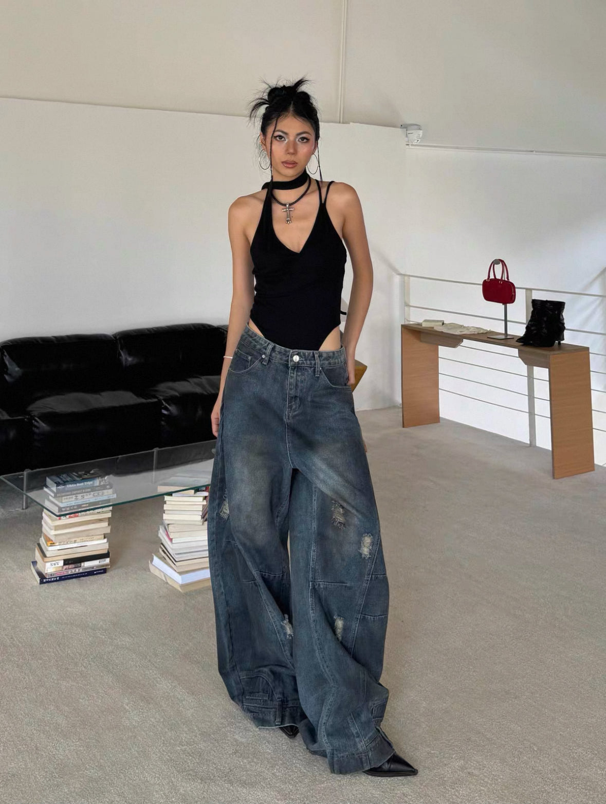 Akari Volume Denim Pants