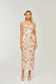 Yvette floral satin dress