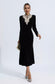 Melany black velvet maxi dress