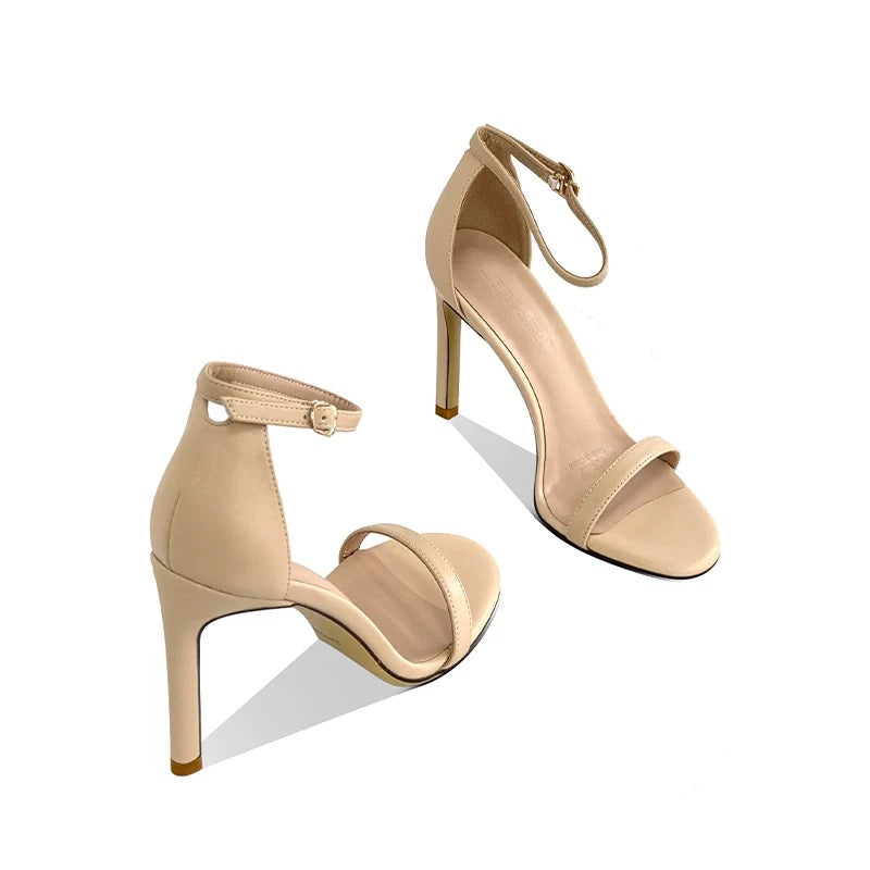 Classic Nude Strap Heels