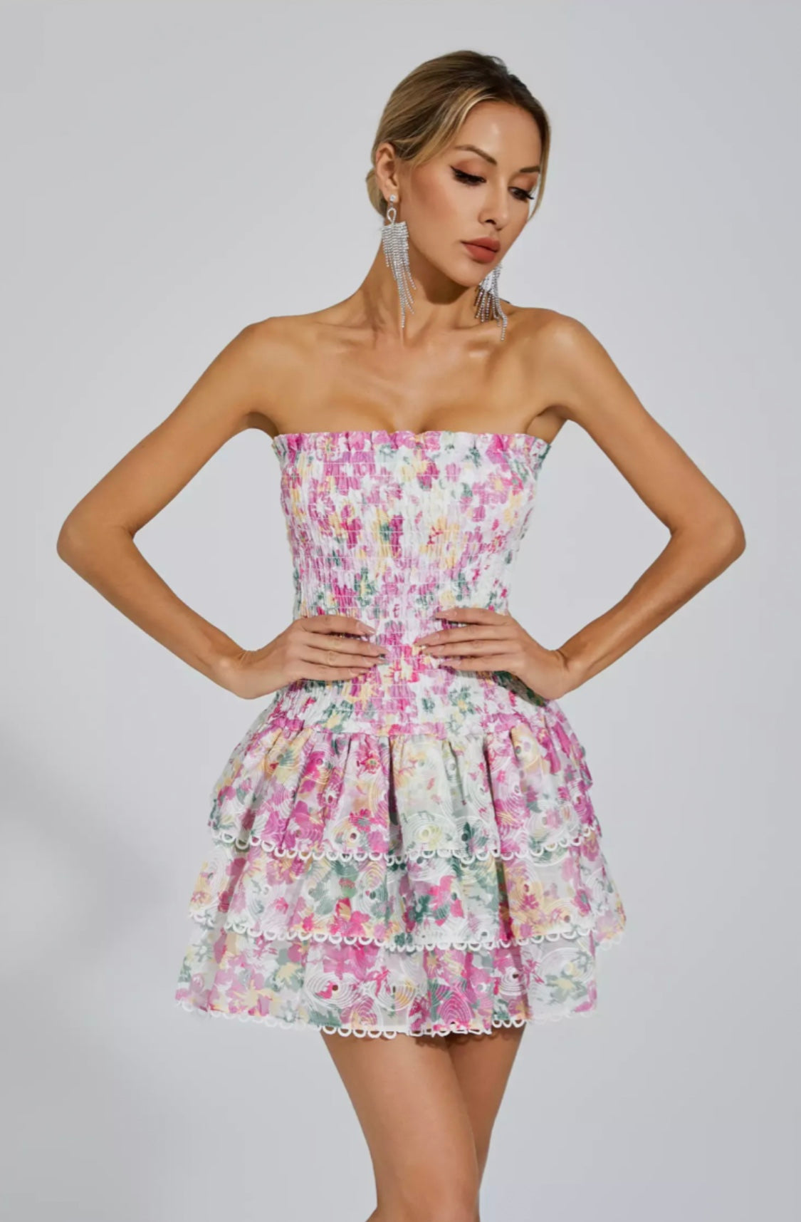 Mercy floral mini dress