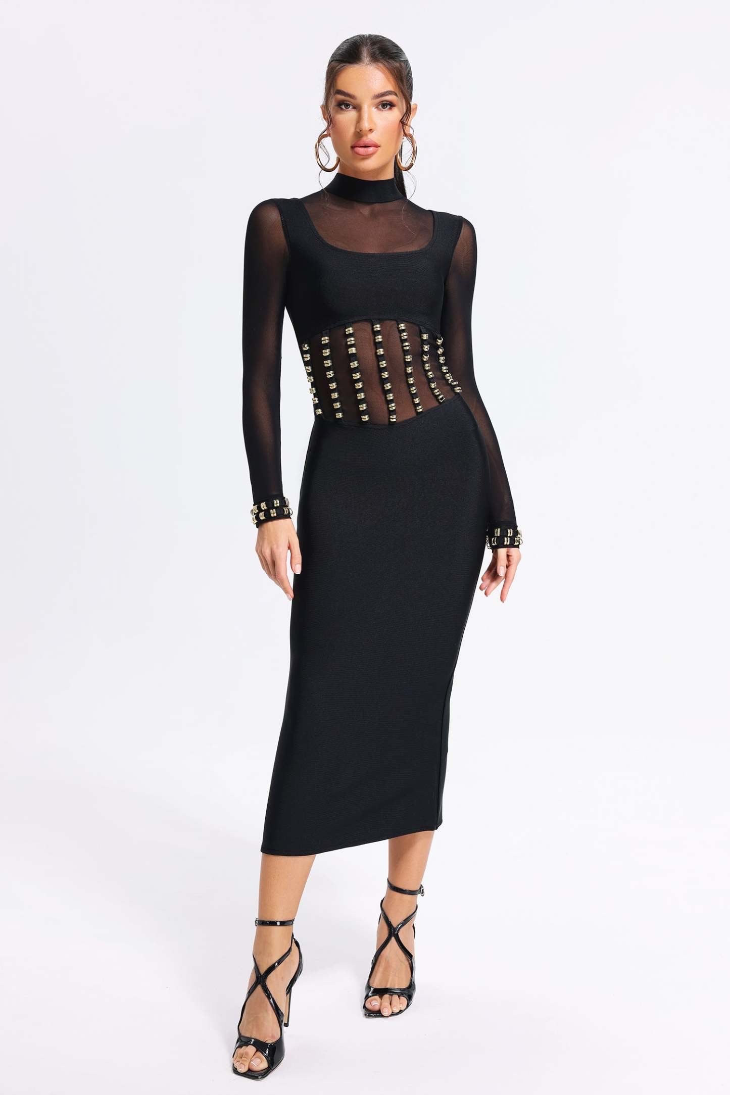 Anicke bandage midi dress (8279980474606)