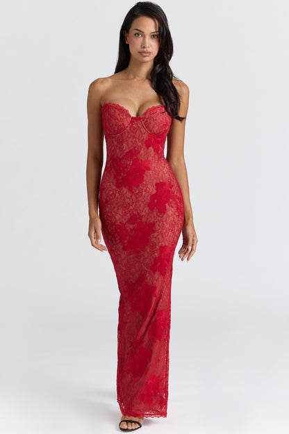 Velora Lace Sculpt Maxi Dress