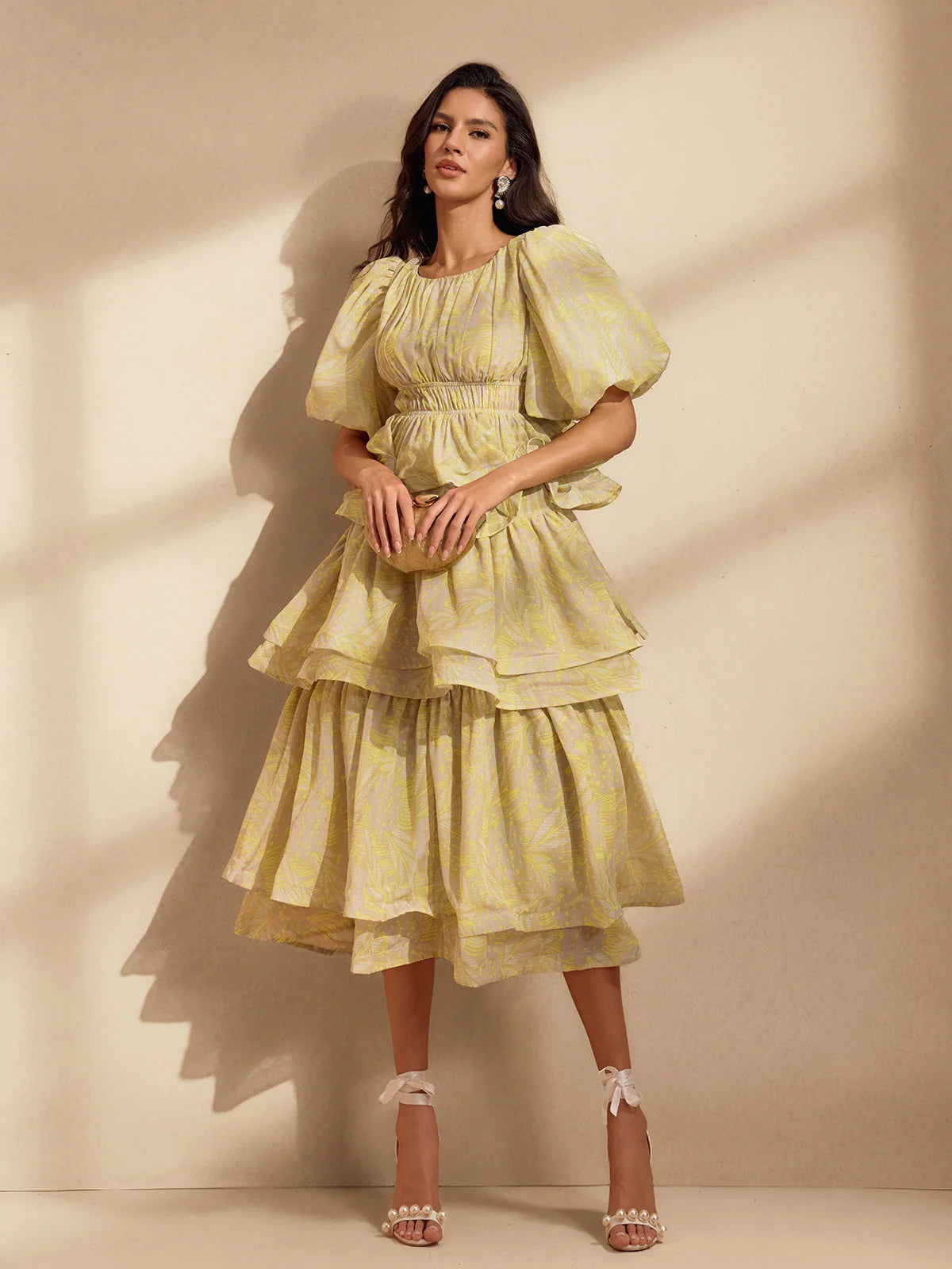 Camille Tiered Ruffle Puff Dress Set