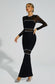 Boyle crystal black maxi dress