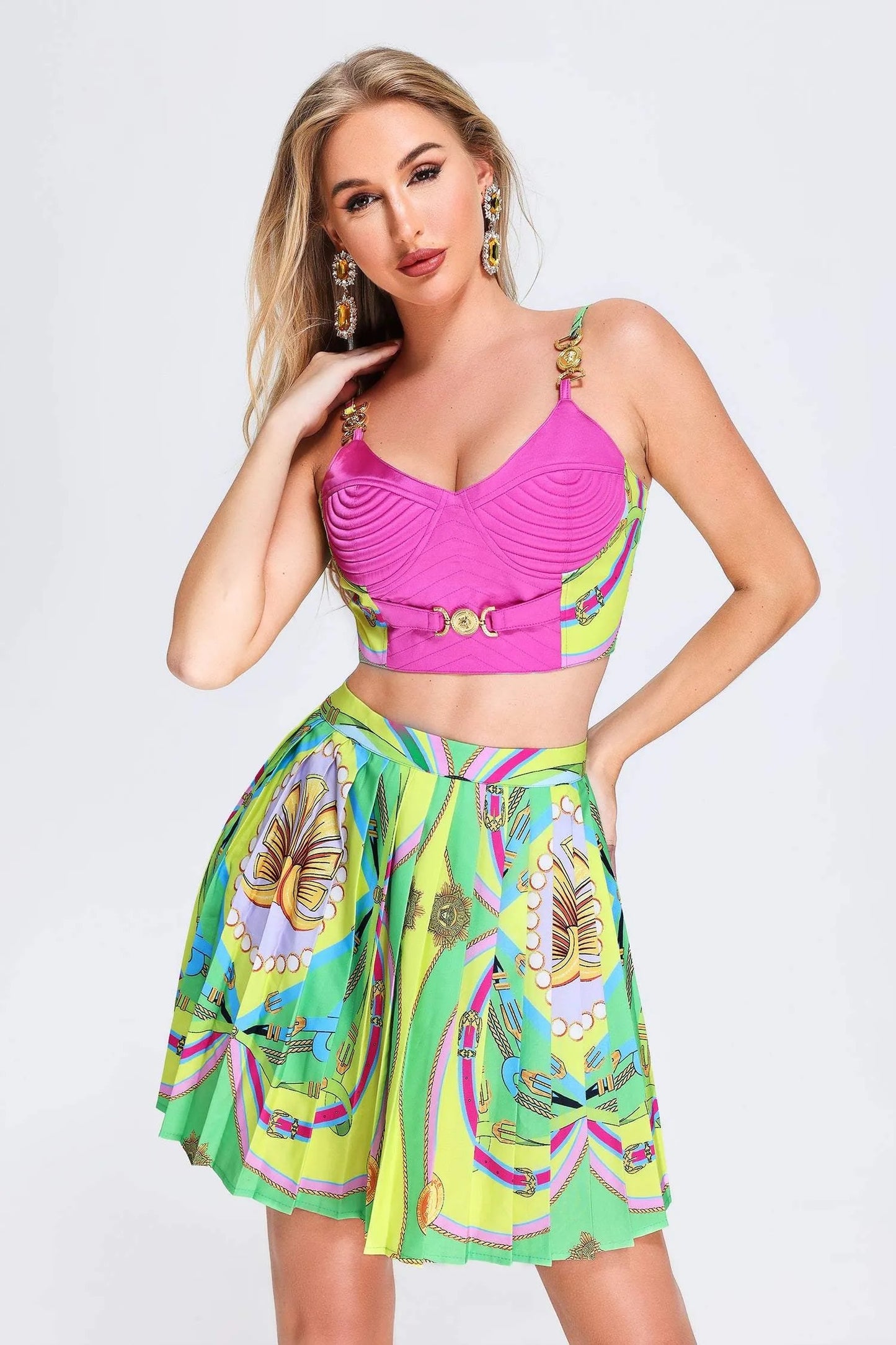 Printed top/skirt set (8307550322926)