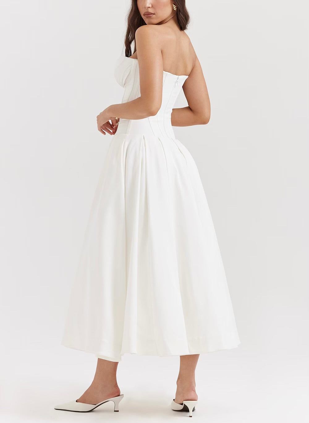 Lady strapless midi dress