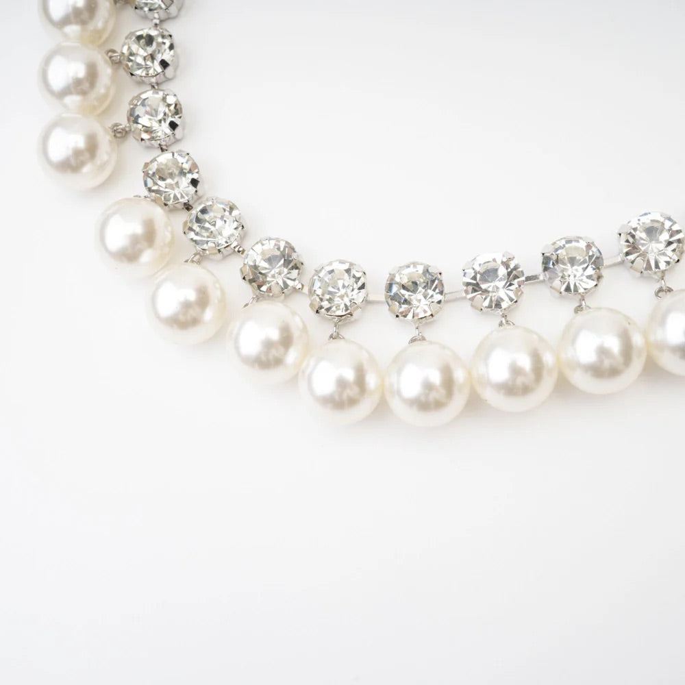 Pearls & crystals necklace