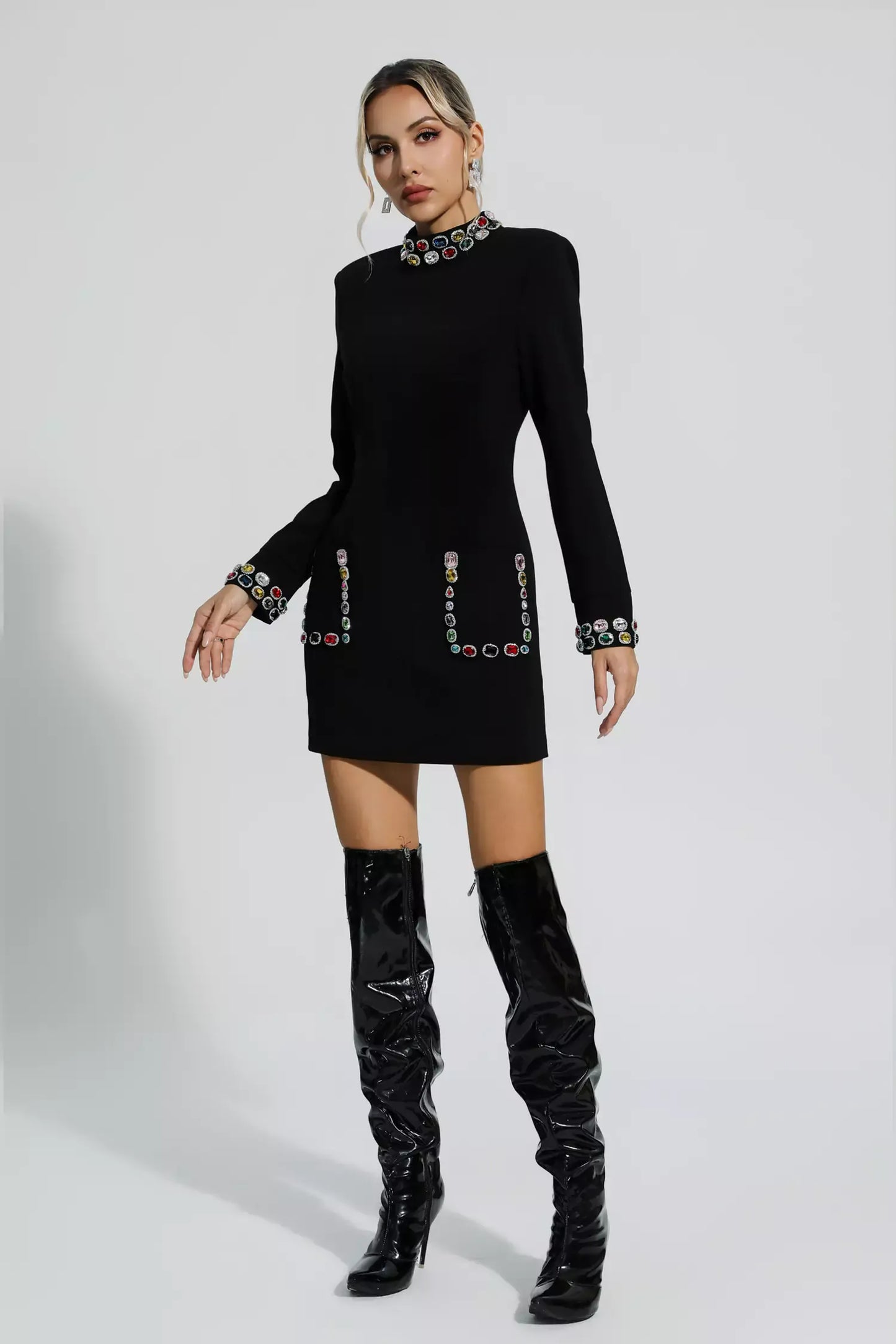Lita rhinestone mini dress