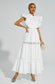 Solange ruffle white maxi dress