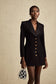 Black single breasted blazer mini dress