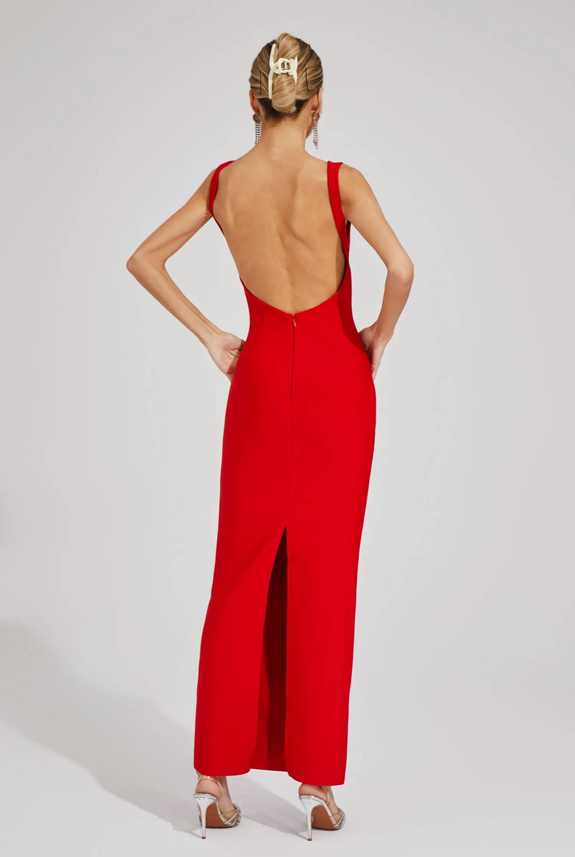 Valentina Red Backless Gown