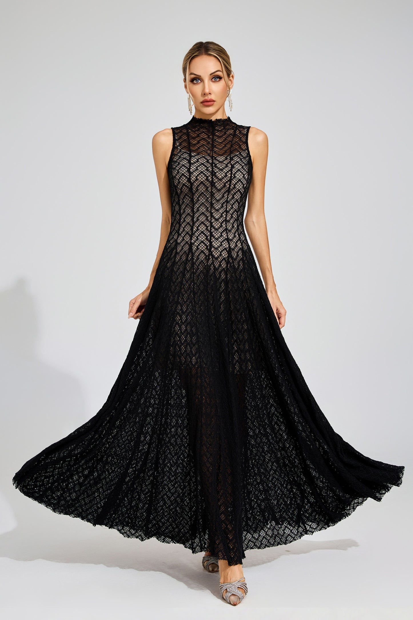 Margot Lace Illusion Gown