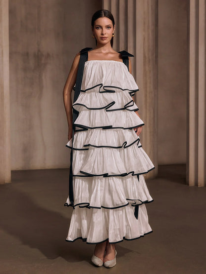Ribbon Tier Maxi Dress