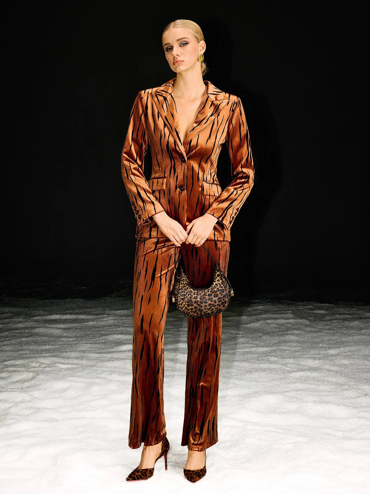 Amber Tiger Tailored Suit Set