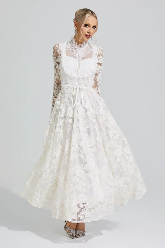 Elodie Floral Lace Maxi Dress