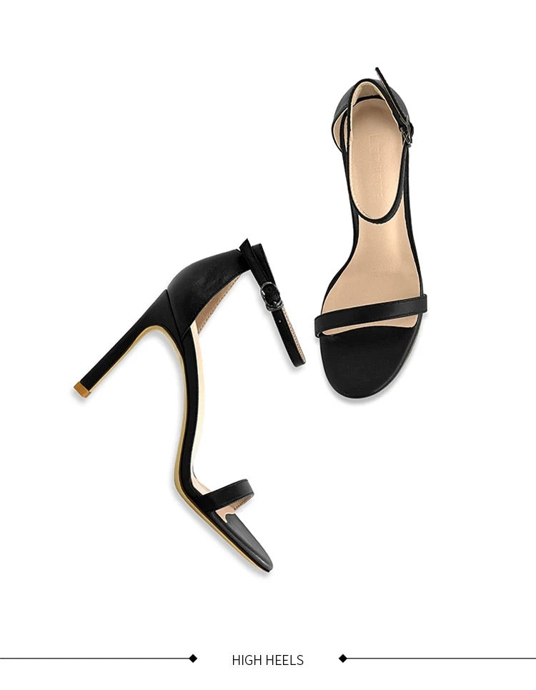 Classic black Strap Heels