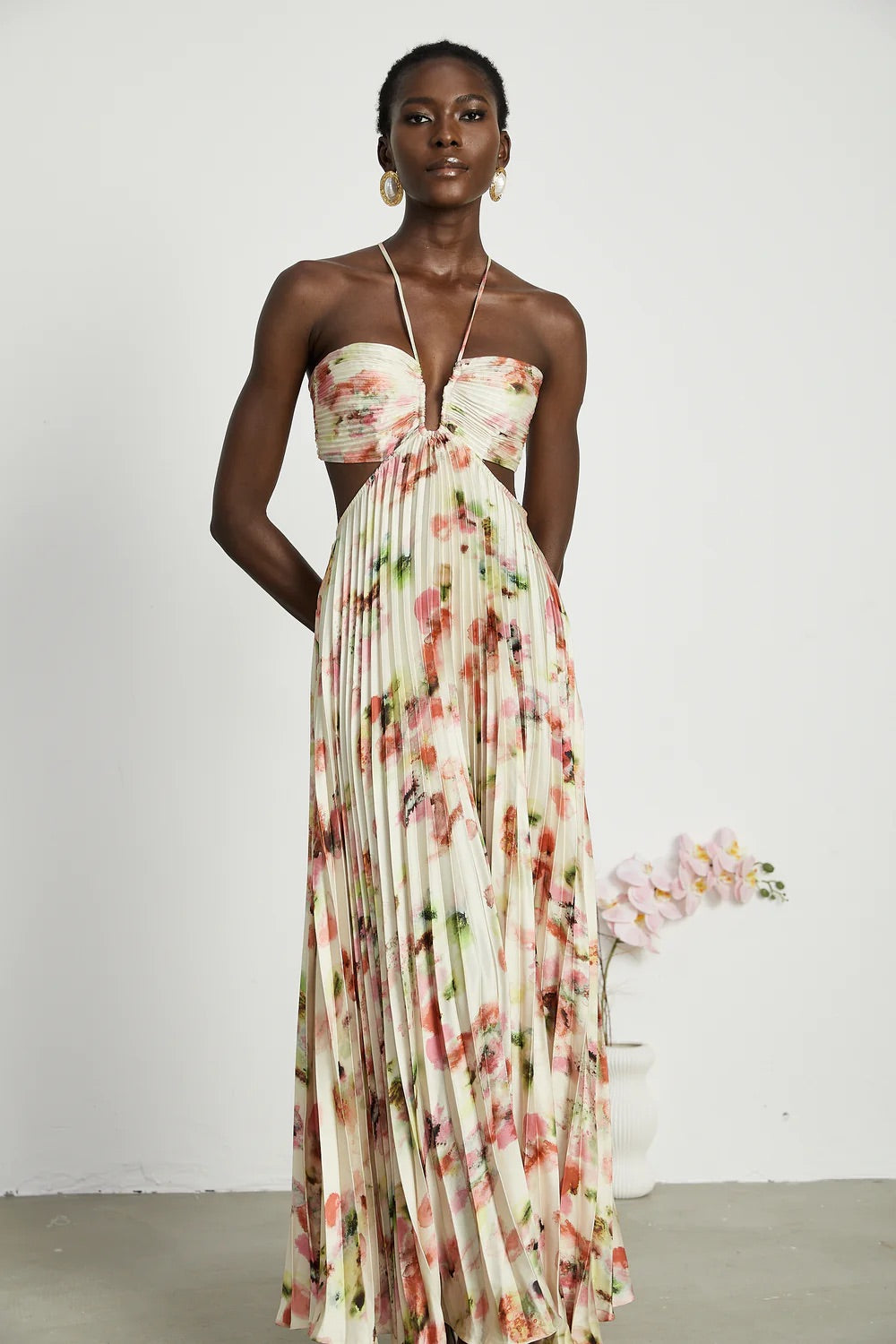 Adriana floral maxi dress