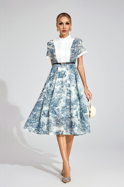 Versailles Toile Belted Shirt Dress