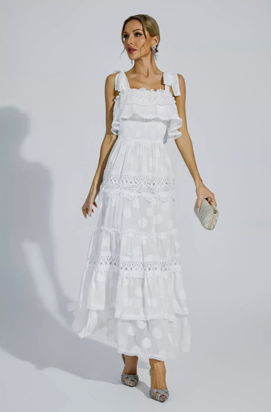 Milena white maxi dress