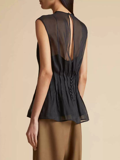 Silk Sculpted Blouse