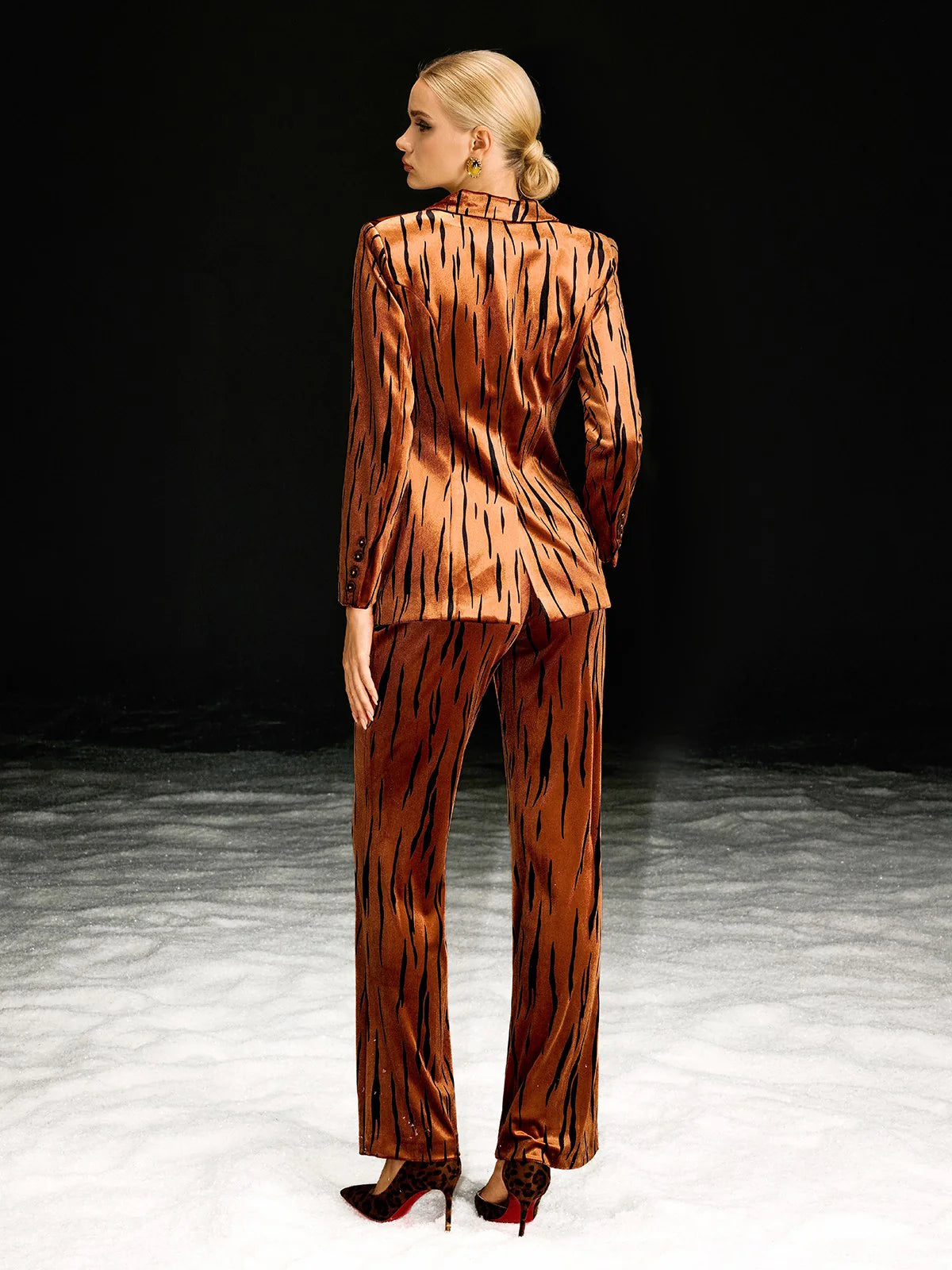 Amber Tiger Tailored Suit Set
