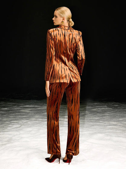 Amber Tiger Tailored Suit Set