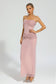 Pink strapless maxi dress