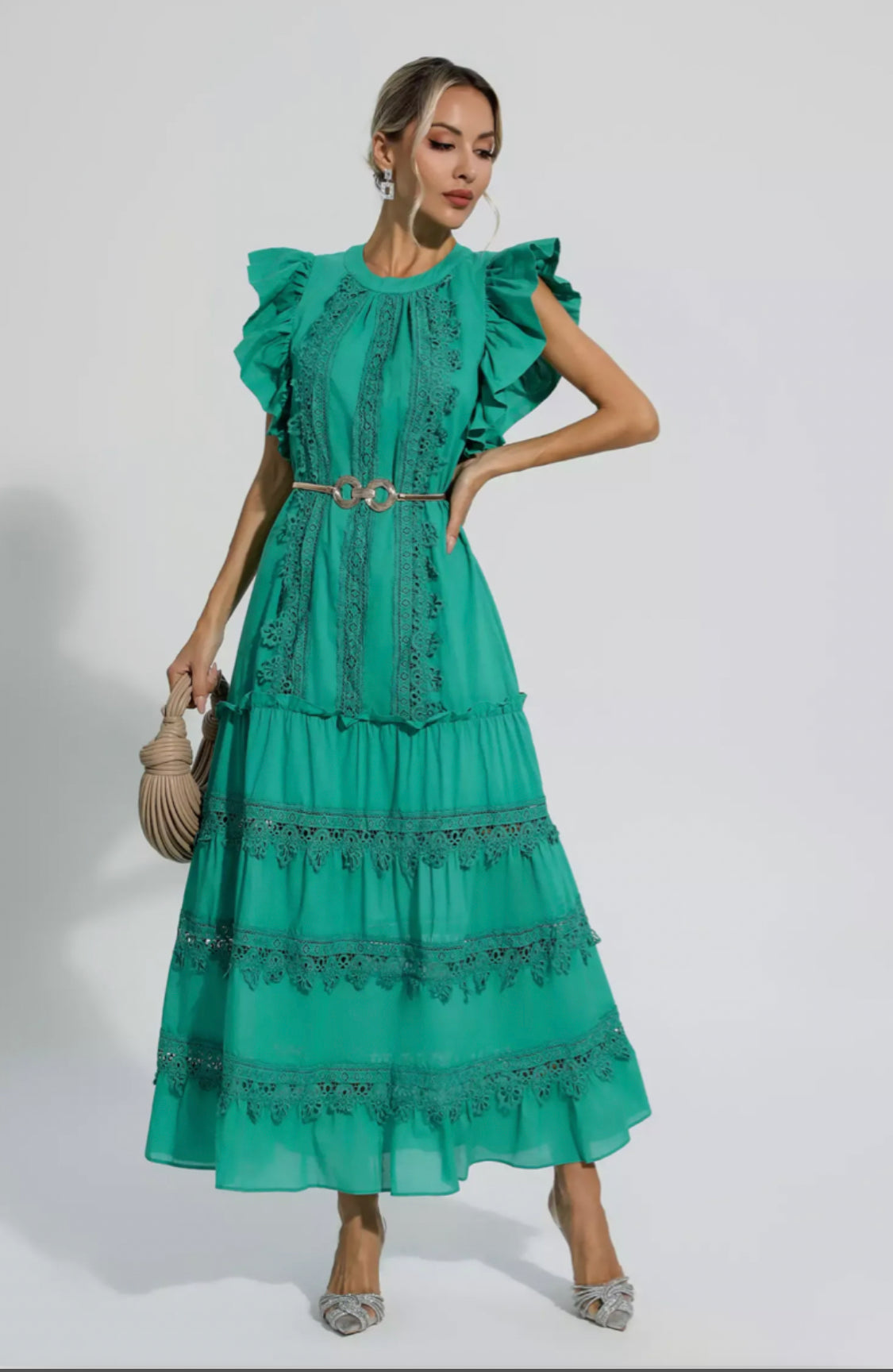Treasure green maxi dress