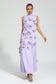 Flower purple maxi dress