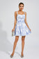 Dina blue pearls mini dress