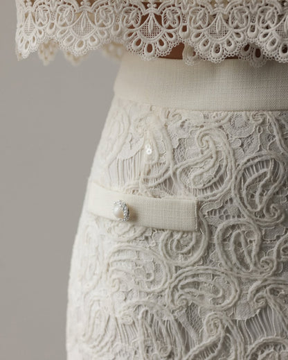 Élodie Lace Skirt Set