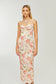 Yvette floral satin dress