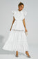 Solange ruffle white maxi dress