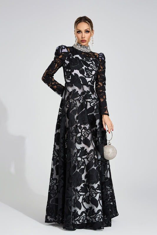 Noir Fleur Royal Gown