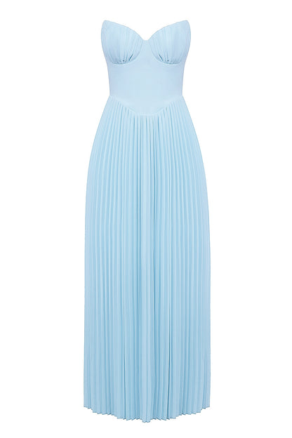 Céleste Pleated Bustier Gown