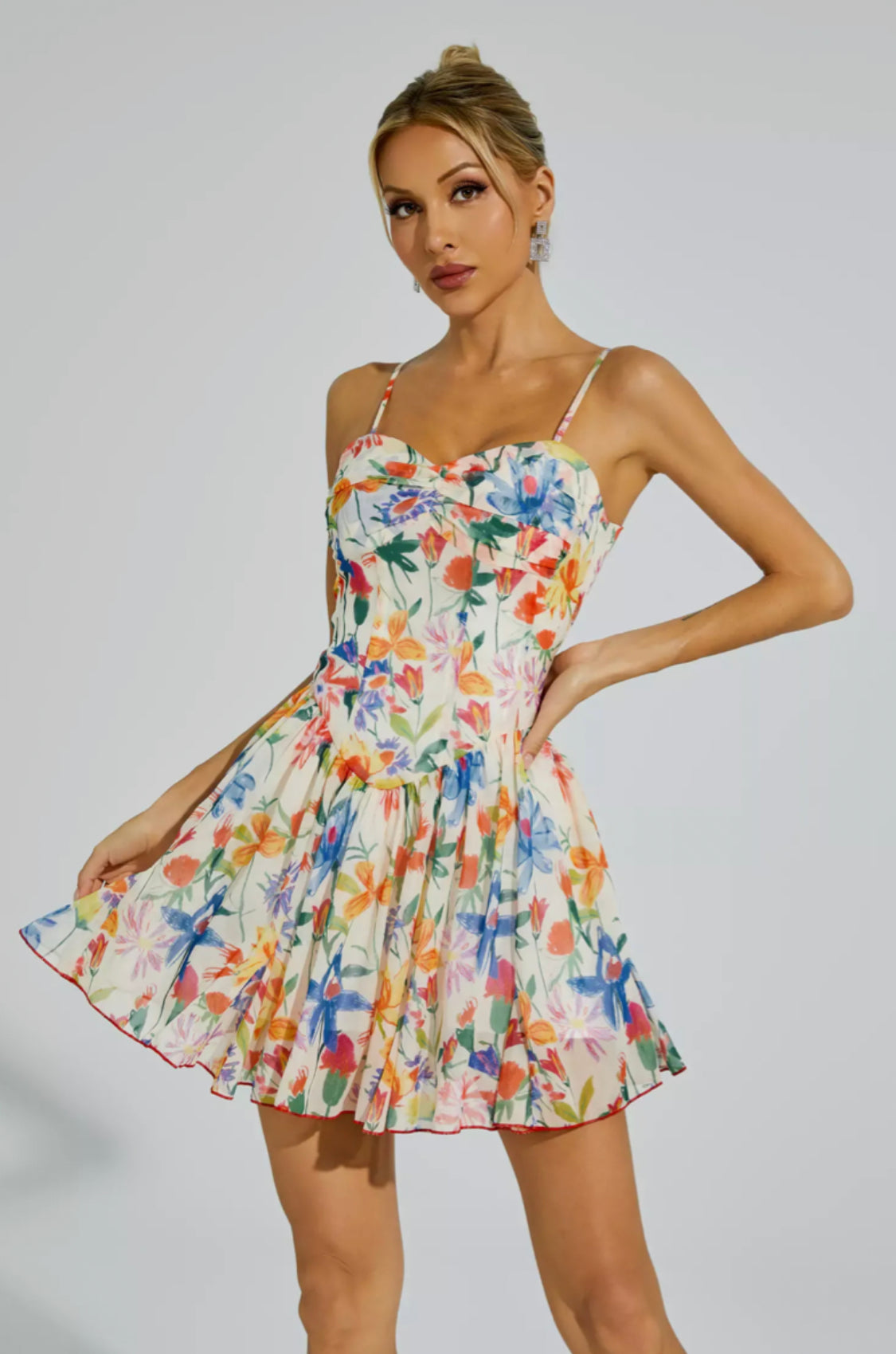 Hobson floral mini dress