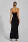 Marne rhinestone black maxi dress